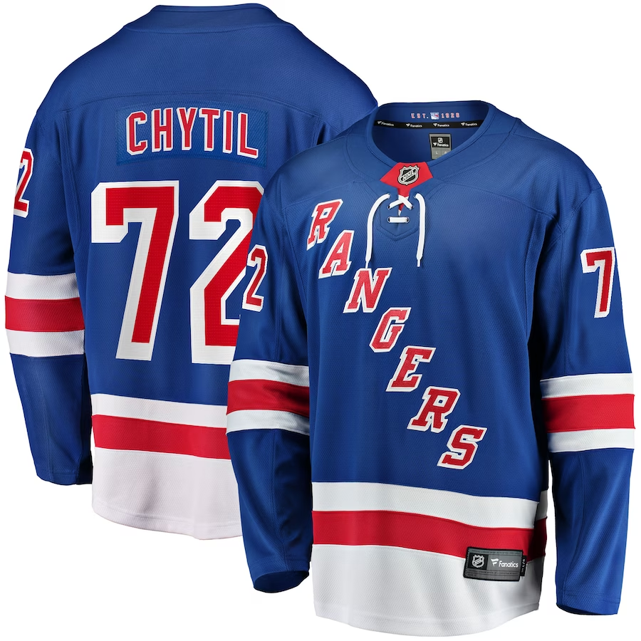 Men's New York Rangers Filip Chytil #72 Blue Jersey